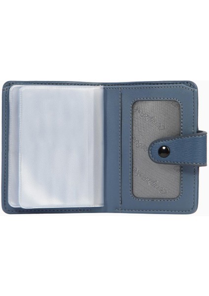 Küçük Boy Şeffaf Bölmeli Unisex Kartlık - 2519 - Mavi fırsatları