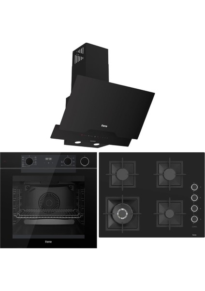 Fryart Artline Steam QEP64CS - SC405-WFA - D063-SA 9 Prog. Dijital Turbo Ank. Set - Siyah