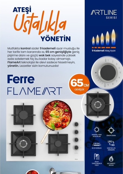 Fryart Artline Steam QEP64CS - SC405-WFA - D063-SA 9 Prog. Dijital Turbo Ank. Set - Siyah