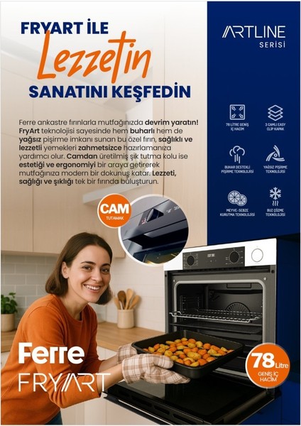 Fryart Artline Steam QEP64CS - SC405-WFA - D063-SA 9 Prog. Dijital Turbo Ank. Set - Siyah