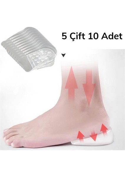 Buffer® 10 Adet Ayakkabı Boy Uzatıcı Anatomik Ortapedik Silikon Tabanlık