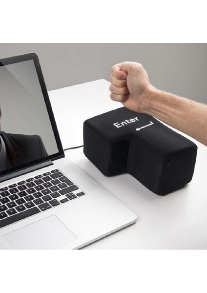 Büyük Enter Düğmesi USB Enter Düğmesi Yetişkin Yastık Öğle Uykusu Ofis Dekompresyon Yastığı Meslektaş ve Arkadaş Için Hediye (Yurt Dışından)