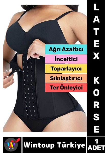 Özel Üretim Vücut Şekillendiren Toparlayan Incelten Ter Emici Kadın Askısız Latex Korse