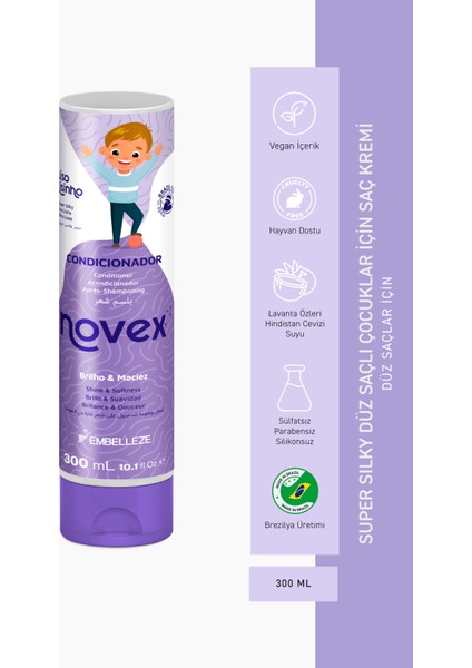 Super Silky - Düz Saçlı Çocuklar Nemlendirici Saç Kremi 300 ml