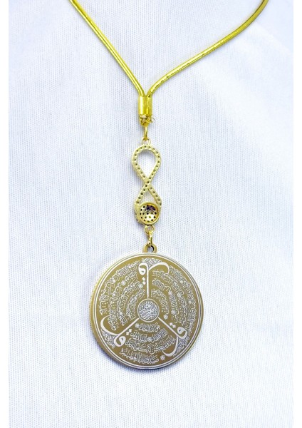 Zirkon Taşlı Nazarlı Sonsuzluk Çelik Çift Taraflı Ayetel Kürsi, Felak Nas Ihlas Dikiz Ayna Süsü fırsatları