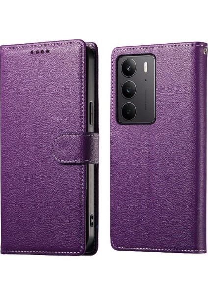 Realme C75 Darbeye Dayanıklı Günlük Kullanım Için Manyetik Kapatma Kartı Yuvaları (Yurt Dışından)