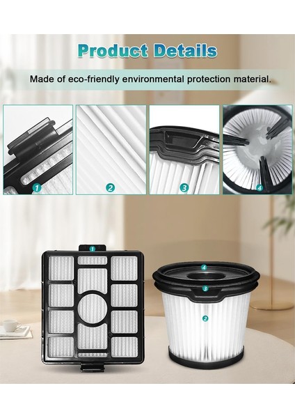 4 Adet Elektrikli Süpürge Filtre Seti Shark BU3523 BU3521 BU3520 Elektrikli Süpürge Aksesuarları Filtre Yedek Parçaları Için Değiştirin (Yurt Dışından)