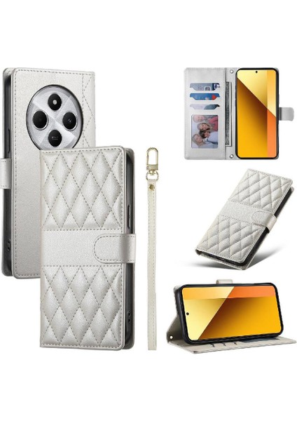 Xiaomi Poco C75 4g Çift Sapanlar Deri Kılıf Darbeye Için Flip Case (Yurt Dışından)