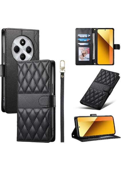 Xiaomi Poco C75 4g Çift Sapanlar Deri Kılıf Darbeye Için Flip Case (Yurt Dışından)