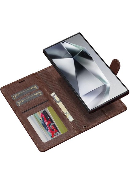 Samsung Galaxy S24 Için Flip Case Ultra Kickstand Pu Deri Cüzdan Kılıf 2 (Yurt Dışından) modelleri