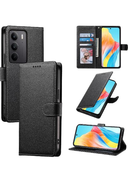 Realme C75 Darbeye Dayanıklı Günlük Kullanım Için Manyetik Kapatma Kartı Yuvaları (Yurt Dışından)