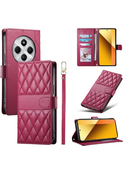 Xiaomi Poco C75 4g Çift Sapanlar Deri Kılıf Darbeye Için Flip Case (Yurt Dışından)