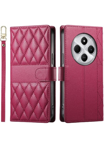Xiaomi Poco C75 4g Çift Sapanlar Deri Kılıf Darbeye Için Flip Case (Yurt Dışından)