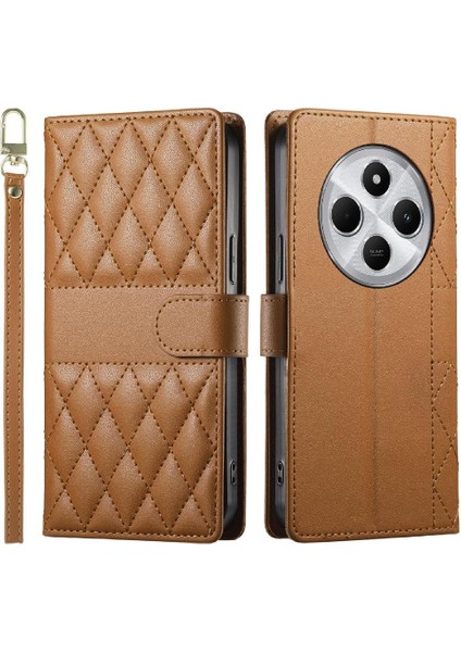 Xiaomi Poco C75 4g Çift Sapanlar Deri Kılıf Darbeye Için Flip Case (Yurt Dışından)