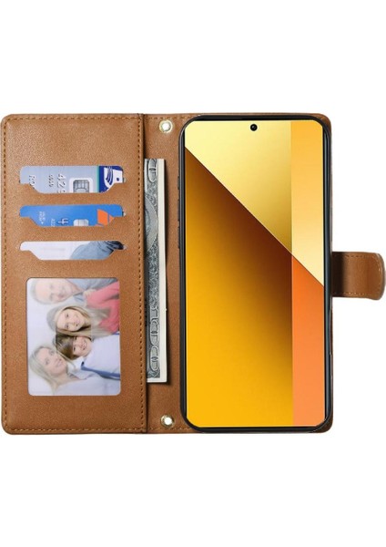 Xiaomi Poco C75 4g Çift Sapanlar Deri Kılıf Darbeye Için Flip Case (Yurt Dışından)