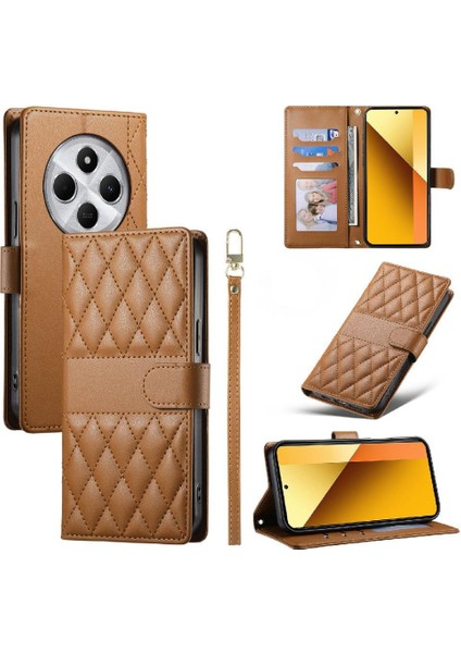 Xiaomi Poco C75 4g Çift Sapanlar Deri Kılıf Darbeye Için Flip Case (Yurt Dışından)