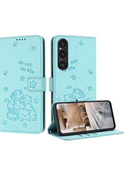 Sony Xperia 1 V 2023 Için Flip Case Kart Tutucu Kickstand Deri Cüzdan (Yurt Dışından)