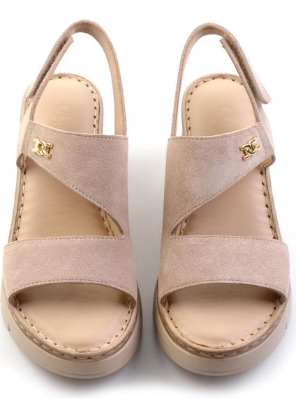 Bej Leather Kadın Sandalet K05299112702 fiyatları