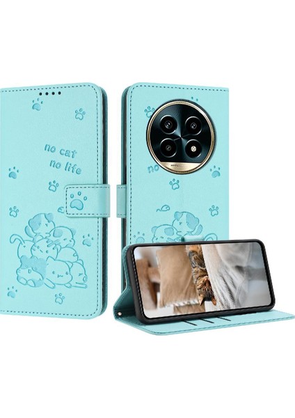 Realme 13 Pro Artı 5g Deri Cüzdan Kart Tutucu Kickstand Için Flip Case (Yurt Dışından)