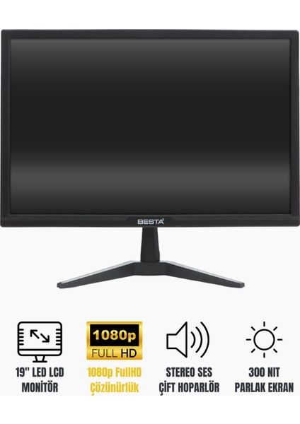 Monitörlü 4'lü Kamera Seti – Exitcam 1080P Fullhd + 1tb HDD + 19'' Ekran Dahil modelleri