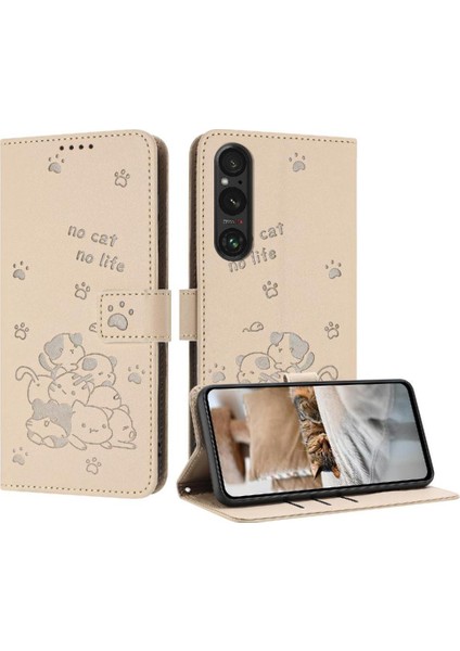 Sony Xperia 1 Vı Için Flip Case Kart Tutucu Kickstand Pu Deri Deri (Yurt Dışından)