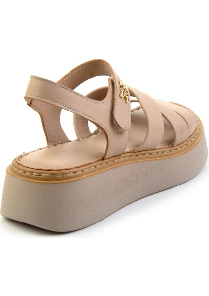 Bej Leather Kadın Sandalet K05299113603 fırsatları