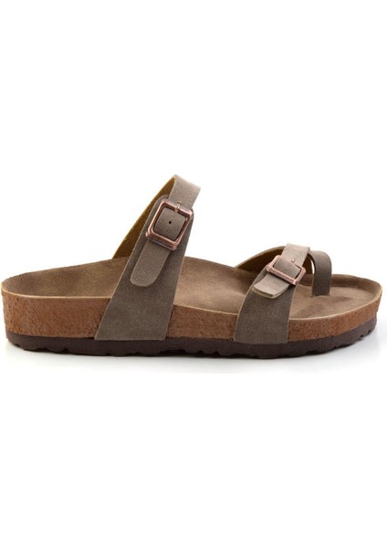 Vizon Kadın Terlik Suni Nubuk Malzemeden Rahat Kullanım İçin Tasarlandı