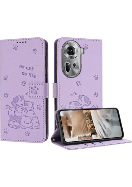Oppo Oppo 11 5g Deri Cüzdan Kart Tutucu Kickstand Pu Için Flip Case (Yurt Dışından)