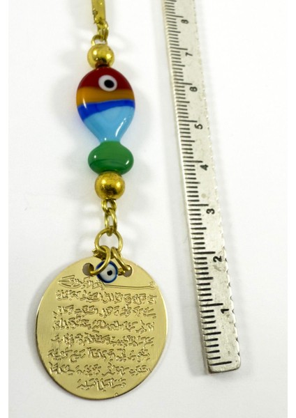 Renkli Cam Balık Metal Ayetel Kürsi Altın Renkli Araba Dikiz Ayna Süsü fiyatları