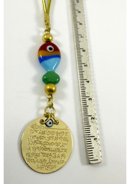 Renkli Cam Balık Metal Ayetel Kürsi Altın Renkli Araba Dikiz Ayna Süsü fırsatları