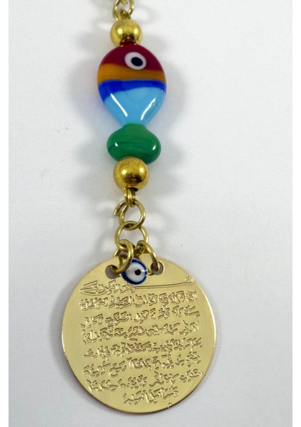 Renkli Cam Balık Metal Ayetel Kürsi Altın Renkli Araba Dikiz Ayna Süsü indirimleri