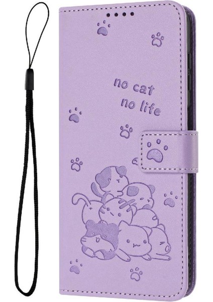 Realme C55 Sevimli Kedi Kart Tutucu Kickstand Pu Deri Için Flip Case (Yurt Dışından) fırsatları