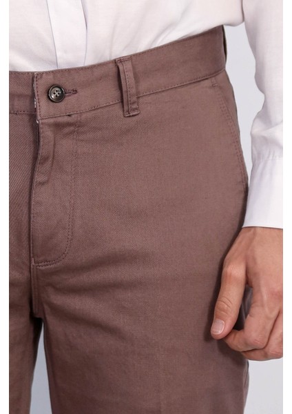 / Regular Çino Pantolon/kahverengi