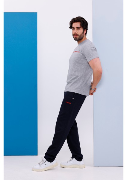 Erkek Battal Beden Amerikan Pike Kumaş Gri Bisiklet Yaka T-Shirt Alt-Üst Takımı - 133 modelleri
