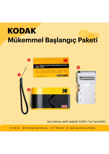 Mini 2 Era M200 Taşınabilir Fotoğraf Yazıcısı - Siyah modelleri