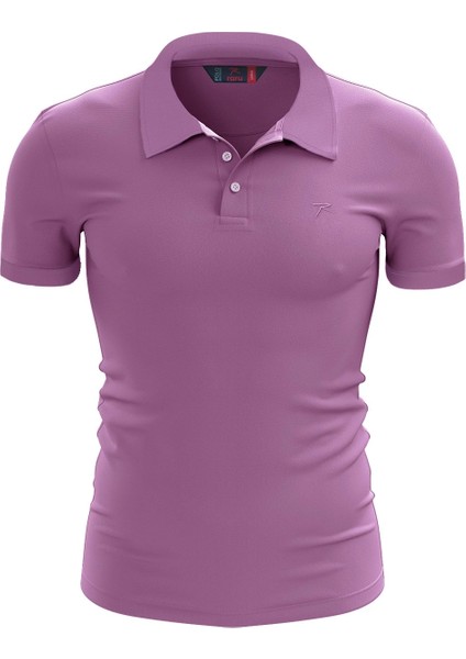 %100 Pamuk Polo T-Shirt Impero Mor