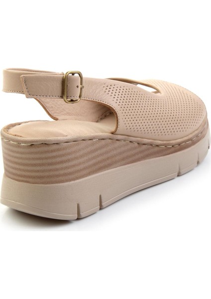 Bej Leather Kadın Sandalet K05299112603 fırsatları
