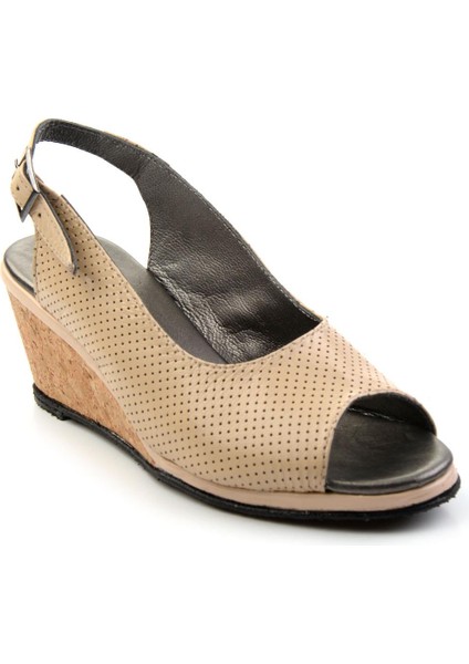 Bej Leather Kadın Sandalet K05582040203 fiyatları