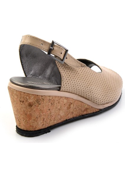 Bej Leather Kadın Sandalet K05582040203 modelleri