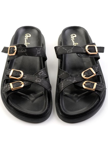 Siyah Kadın Terlik Düz Topuklu Konforlu Tasarım Hafif Kullanım İçin fiyatları