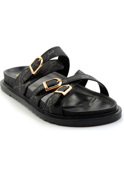 Siyah Kadın Terlik Düz Topuklu Konforlu Tasarım Hafif Kullanım İçin modelleri