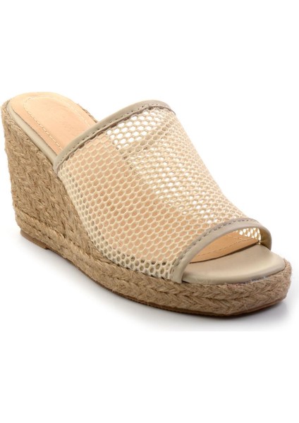 Bej Leather Kadın Terlik K04718700622 fiyatları