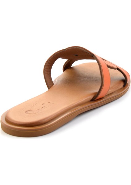 Turuncu Leather Kadın Terlik K04507240103