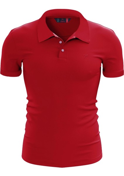 %100 Pamuk Polo T-Shirt Impero Kırmızı
