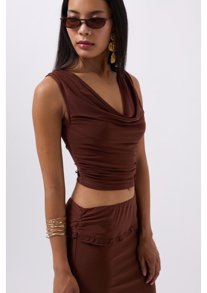 Degaje Yaka Kahverengi Crop