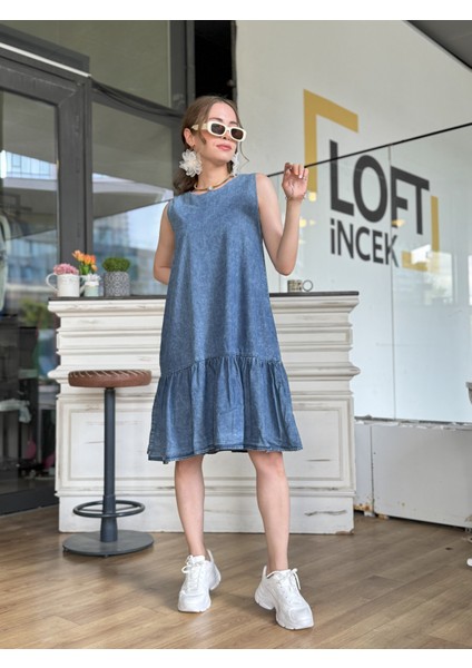 Kadın Elbise Mavi Denim fiyatları