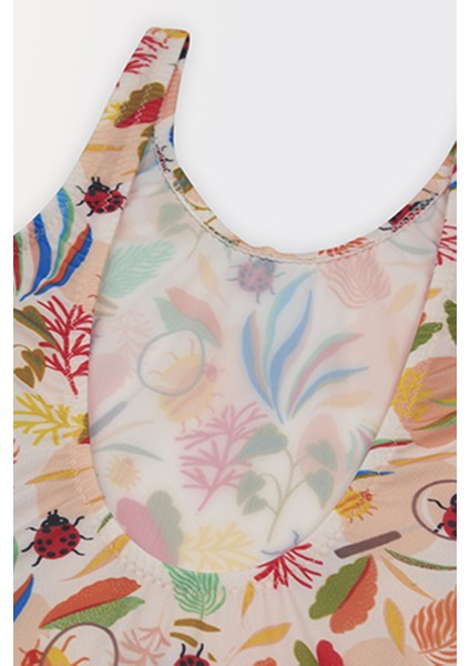 Kız Çocuk Çiçek Desenli Mayo fiyatları