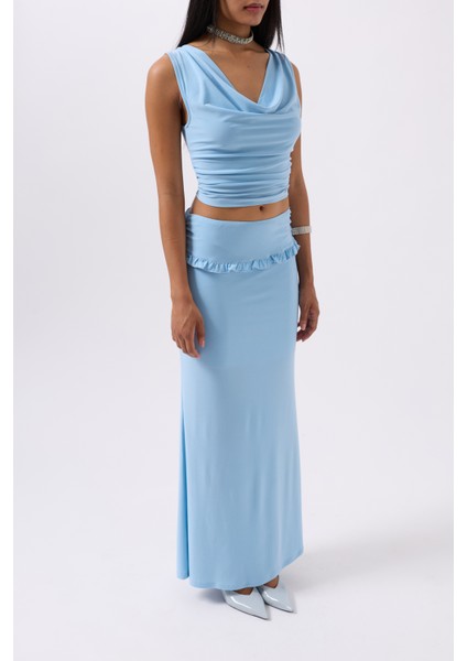 Degaje Yaka Mavi Crop fırsatları