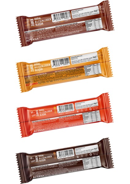 Mix Meyve Bar Paketi x 12 Adet (Dolu Dolu Fındıklı ve Fıstıklı Meyve Bar 30 gr, Portakallı ve Fındıklı Meyve Bar 40 gr) fiyatları
