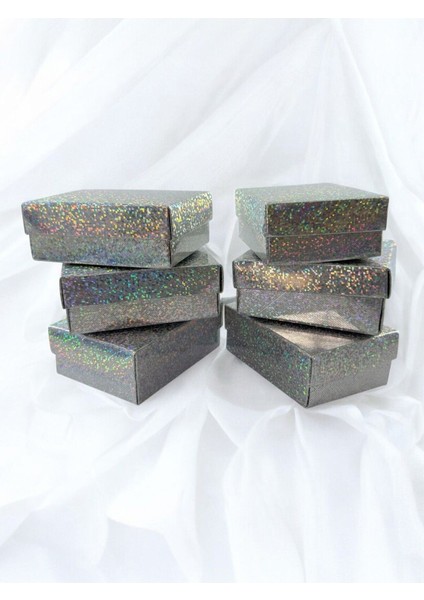 Parlak 6 Lı Süngerli Takı Kutusu, Hediyelik Karton Mini Kutu fırsatları